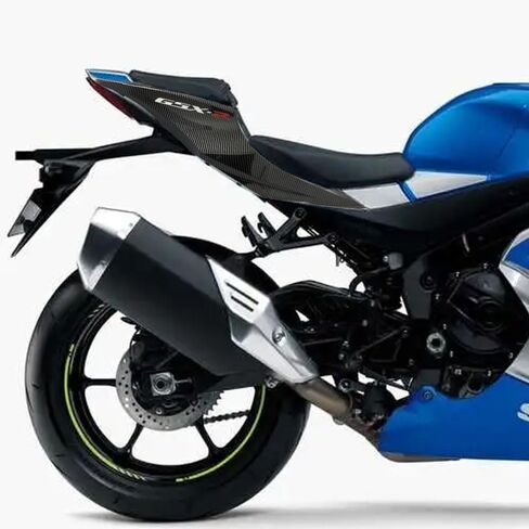 غطاء مقعد خلفي من ألياف الكربون بمظهر خلفي وغطاء خلفي لفرامل الذيل العلوي متوافق مع سوزوكي GSX-R 1000 R RZ 2017-2024، أسود، RTF34F in Kuwait