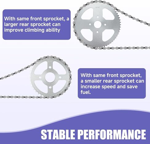 420 Chain with 60 Tooth Sprocket 40mm Bore for Mini Bike Coleman CT200U CT200U-EX BT200X Baja Warrior Trailmaster MB165 MB200 Axis M200 Predator 212 196cc 200cc Parts Rear Drive Chain 90 Links in Saudi Arabia