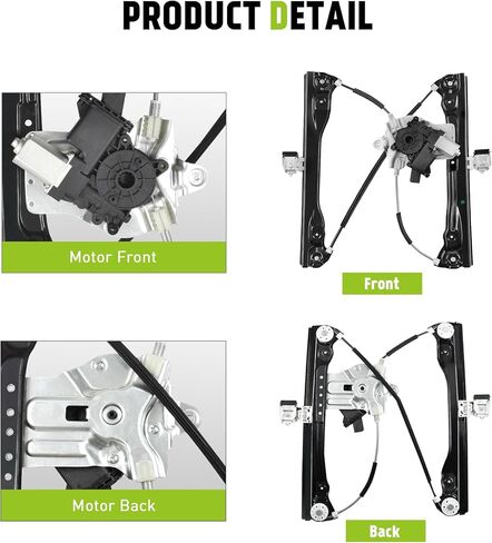 Front Driver Side Power Window Regulator (7 Pins) Fit for 2011-2015 Chevrolet Chevy Cruze, 2016 Chevy Cruze Limited, with Auto Up and Down, with Motor, 748-974, Front Left in Kuwait