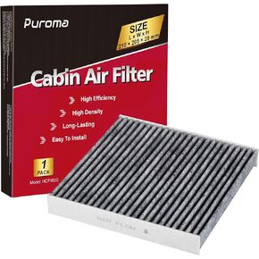 Puroma 2 Pack Cabin Air Filter with Activated Charcoal Layer Replacement for CP182, CF11182, Honda Civic, Clarity, CR-V, CR-Z, HR-V, Fit, Insight, Odyssey, Acura MDX, RDX, TLX, INTEGRA