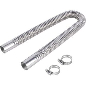 Stainless Steel Exhaust Hose, Fuel Tank Diesel Gas Vent Hose Length 47.2 Inches Flexible Exhaust Tubing Diesel Heater Exhaust Pipe, 2.5cm/ 1 In Inner Diameter Air Heater Exhaust Pipe