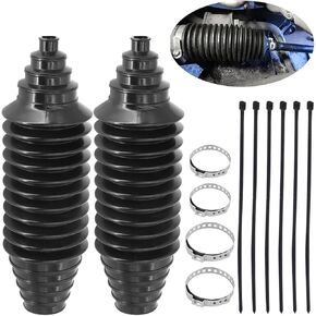 Car Steering Rack and Pinion Tie Rod Boot Tool Kit, Dustproof Silicone Vehicle Bellow Gaiter Pinion Boot Set with Cable Ties Locking Clamps, Auto Inner Tie Rod Boot Accessories