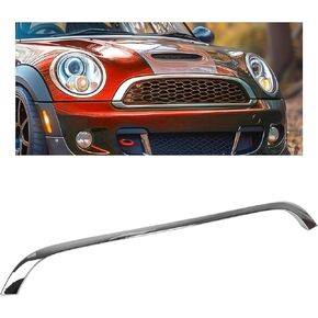 Kojem Chrome Grille Hood Molding Trim Compatible with 2007-2015 Mini Cooper R55 R56 R58 R59 Replacement for 51132751040 MC1235100 Front Grill Hood Trim Moulding