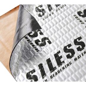 Siless 80 mil (2mm) 36 sqft (3.4 sqm) Car Sound Deadening mat - Butyl Automotive Sound Deadener - Noise Insulation and Vibration Dampening Material (36 sqft)