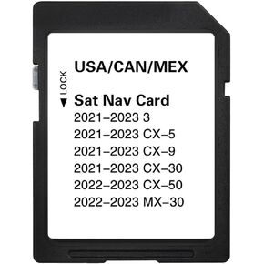 Upgraded GPS Navigation SD Card Only for Maz 3 / CX-5 / CX-30 / CX-9 / CX-50 / MX-30 (2021-2023), Built-in Latest Map Datas of USA/CAN/MEX