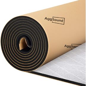 394mil Thickened Sound Deadener for Cars -Aluminum Foil Foam Noise Deadening Material-Heat Shield Insulation Dampening Mat 18sqft