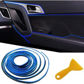 Car Interior Trim Strips,33ft Car Electroplating Decoration Styling Door Dashboard, Flexible Interior Trim Accessories with Installing Tool