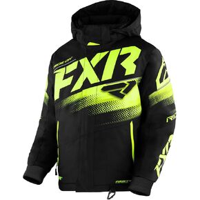 FXR Youth Child Boost Snowmobile Jacket Winter HydrX YKK Black/Sky-Purple Fade - 6