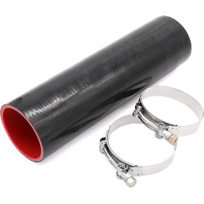Straight Coupler Silicone Hose 3 1/2-Inch ID 12 inch-Length 4-Ply 5MM thickness Air Intake/Turbo/Intercooler Piping Tube with Stainless Steel T-clamps
