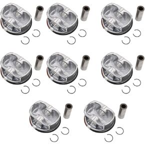 8PCS Piston&Rings Set, Compatible with Land Rover Range Rover Sport Jaguar F-Type 5.0L V8 2010-2017 Supercharged Engine, Automotive Replaces Part AJ133