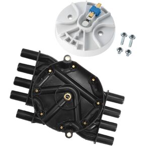 ACROPIX Ignition Distributor Set, Distributor Cap and Rotor Kit, for Chevrolet Express 1500 1996-2002, Plastic, 10452459 10452457, Black, 1 Set Car Parts