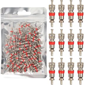 Valve Core for R410 R32 R22,High Pressure with Teflon Seal,HVAC Replacement Part Ideal for Refrigeration Systems and Air Conditioning,Pack of 50