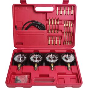 Motorcycle Vacuum Carburetor Synchronizer Tool Kit Compatible with Honda Yamaha Kawasaki Suzuki GS KZ XS, Fuel Vacuum Carburetor Synchronization Carb Sync Gauge