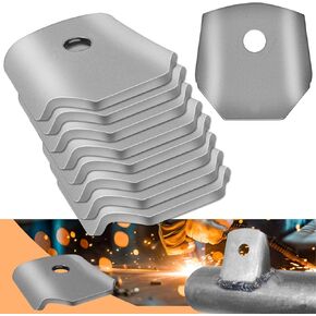Trick Tabs, Weld Tabs, Universal Weld on Tabs with a 1/4" Hole. 1/8" Thick 1-3/4" wide wing -1-3/4" Length Pack Of 9
