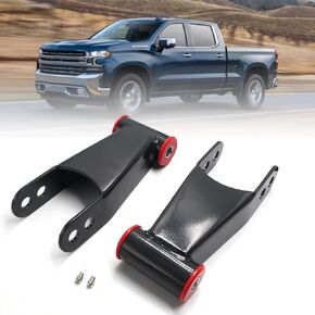 Nakuuly 2" Rear Drop Lowering Shackle Kit Compatible with 2019 2020 2021 2022 2023 2024 Chevy Silverado & GMC Sierra 1500 Suspension Spring Shackles Replaces # 712120