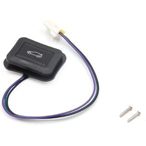 uxcell 3 Terminals Car Rear Trunk Lid Release Opener Switch Button Tailgate Release Switch Assembly Plastic Universal Replacement