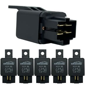 irhapsody 12vdc 40amp 4-pin Replacement Relay, 5pack spst Automotive Starter Relay