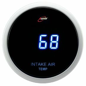 MOTOR METER RACING 52mm 2-1/16" Digital Dual Air Temperature Gauge °F Inside & Out Blue LED for Automobile Racetech