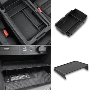 3PCS Center Console Organizer Compatible with Honda CRV 2023 2024 2025 Accessories CR-V Hybrid Armrest Organizer Tray Hidden Storage Box ABS Material