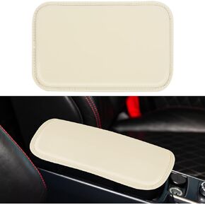Amiss Car Center Console Pad, Universal Waterproof Car Armrest Seat Box Cover, Car Interior Accessories, Carbon Fiber PU Leather Auto Armrest Cover Protector for Most Vehicle, SUV, Truck, Car (Black)