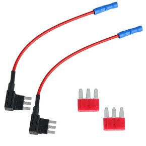 Micro3 Fuse Tap Add-a-Circuit Adapter Kit, 2 Pack 12V Blade Fuse Holder with 2 10A Fuses for Auto Electrical Accessories, Underbody Lights, Dash Cams
