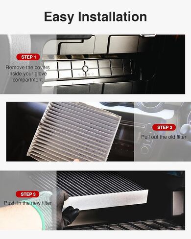 Puroma 2 Pack Cabin Air Filter with Activated Charcoal Layer Replacement for CP182, CF11182, Honda Civic, Clarity, CR-V, CR-Z, HR-V, Fit, Insight, Odyssey, Acura MDX, RDX, TLX, INTEGRA in Kuwait