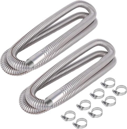 Stainless Steel Exhaust Hose, Fuel Tank Diesel Gas Vent Hose Length 47.2 Inches Flexible Exhaust Tubing Diesel Heater Exhaust Pipe, 2.5cm/ 1 In Inner Diameter Air Heater Exhaust Pipe in Saudi Arabia