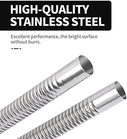 Stainless Steel Exhaust Hose, Fuel Tank Diesel Gas Vent Hose Length 47.2 Inches Flexible Exhaust Tubing Diesel Heater Exhaust Pipe, 2.5cm/ 1 In Inner Diameter Air Heater Exhaust Pipe in Saudi Arabia