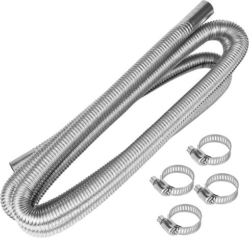 Stainless Steel Exhaust Hose, Fuel Tank Diesel Gas Vent Hose Length 47.2 Inches Flexible Exhaust Tubing Diesel Heater Exhaust Pipe, 2.5cm/ 1 In Inner Diameter Air Heater Exhaust Pipe in Saudi Arabia