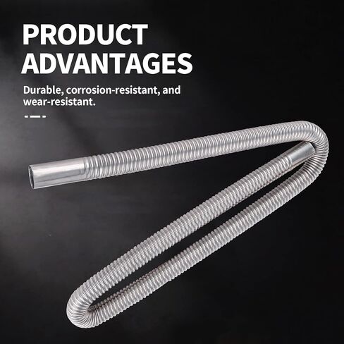 Stainless Steel Exhaust Hose, Fuel Tank Diesel Gas Vent Hose Length 47.2 Inches Flexible Exhaust Tubing Diesel Heater Exhaust Pipe, 2.5cm/ 1 In Inner Diameter Air Heater Exhaust Pipe in Saudi Arabia