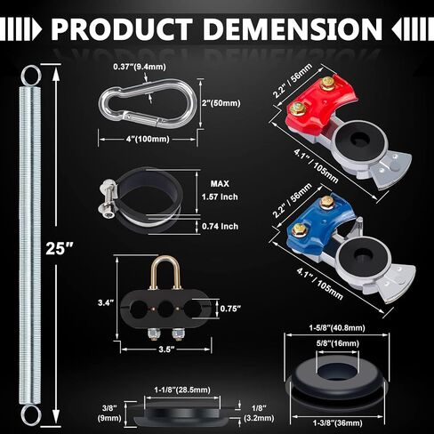 Semi Truck Air Lines Kit 12 FT 3 in 1 ABS Power Air Line Air Hoses with Gladhands and Tender Spring Kit for Semi Truck Tractor Trailer in Kuwait