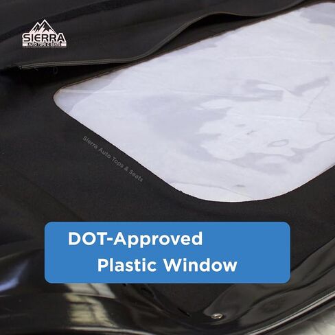 Sierra Auto Tops Convertible Top Replacement for Mazda Miata MX5 1990-2005, Cabrio Vinyl, Black, incl. Rain Rail in Kuwait