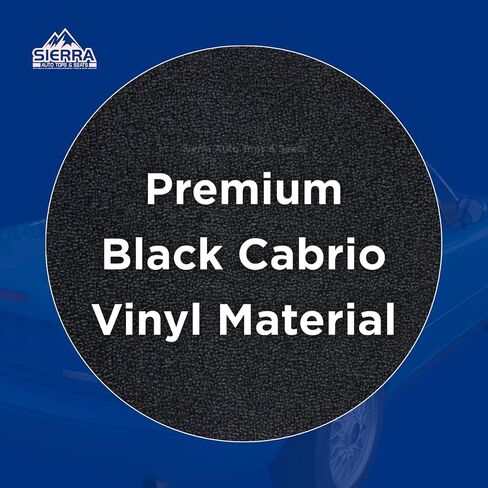 Sierra Auto Tops Convertible Top Replacement for Mazda Miata MX5 1990-2005, Cabrio Vinyl, Black, incl. Rain Rail in Kuwait