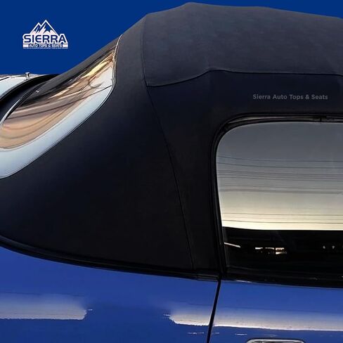 Sierra Auto Tops Convertible Top Replacement for Mazda Miata MX5 1990-2005, Cabrio Vinyl, Black, incl. Rain Rail in Kuwait