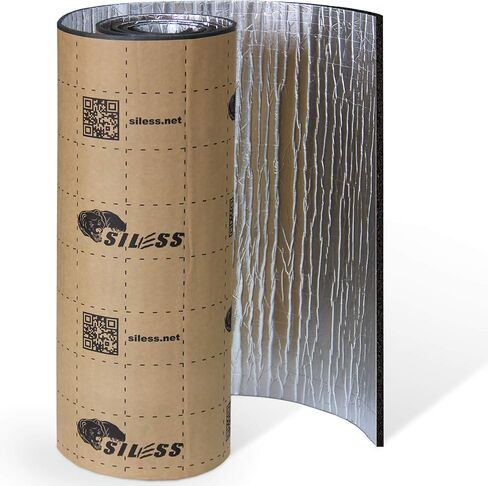 Siless Liner 157 mil (4 mm) 36 sqft Aluminum Foil Finish Car Sound Deadening & Heat Insulation Closed Cell Foam - PE Foam Sound Deadener in Saudi Arabia