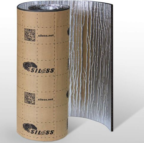 Siless Liner 157 mil (4 mm) 36 sqft Aluminum Foil Finish Car Sound Deadening & Heat Insulation Closed Cell Foam - PE Foam Sound Deadener in Kuwait