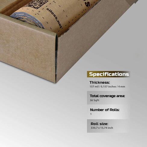 Siless Liner 157 mil (4 mm) 36 sqft Aluminum Foil Finish Car Sound Deadening & Heat Insulation Closed Cell Foam - PE Foam Sound Deadener in Kuwait