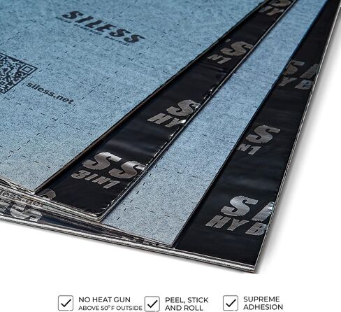 Siless Hybrid 3in1 200 mil 25 sqft Car Sound Deadening mat - Butyl Automotive Sound Deadener - Noise Insulation and Vibration Dampening Material in Kuwait