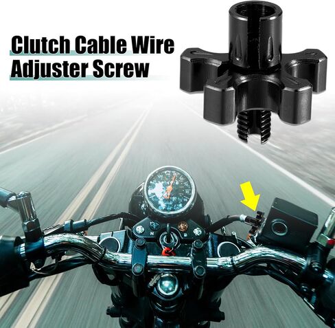 X AUTOHAUX 8 مللي متر دواسة فرامل عتلات سلك كابل الضابط مسمار مزلاج M8x1.25 سبائك الألومنيوم للدراجات النارية ATV UTV الدراجة الأسود in Saudi Arabia