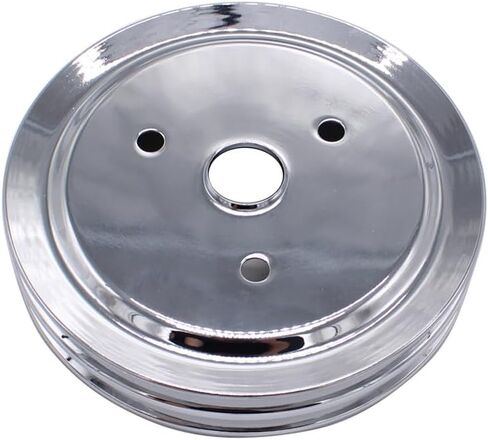 Crankshaft Pulley Double-Groove SWP Short Water Pump Black Compatible for Chevy SBC 262 327 400 in Kuwait