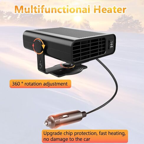 سخان سيارة محمول، سخان سيارة يمكن توصيله بولاعة السجائر، مروحة تسخين وتبريد سريعة 2 في 1 للزجاج الأمامي، هدية لعيد الميلاد in Kuwait