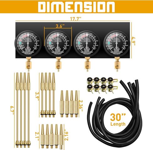 Motorcycle Vacuum Carburetor Synchronizer Tool Kit Compatible with Honda Yamaha Kawasaki Suzuki GS KZ XS, Fuel Vacuum Carburetor Synchronization Carb Sync Gauge in Kuwait