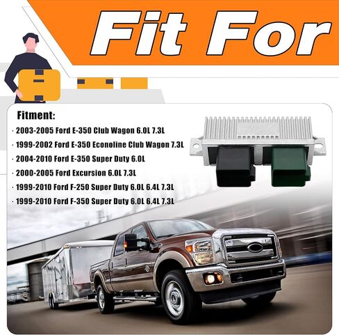 DY-876 ديزل توهج التوصيل وحدة التحكم في التتابع توهج التوصيل التبديل متوافق مع 1999-2010 Ford F-250 F-350 Super Duty E-350 Excursion Powerstroke 6.0L 6.4L 7.3L، يستبدل # YC3Z-12B533-AA، 904-282 in Saudi Arabia