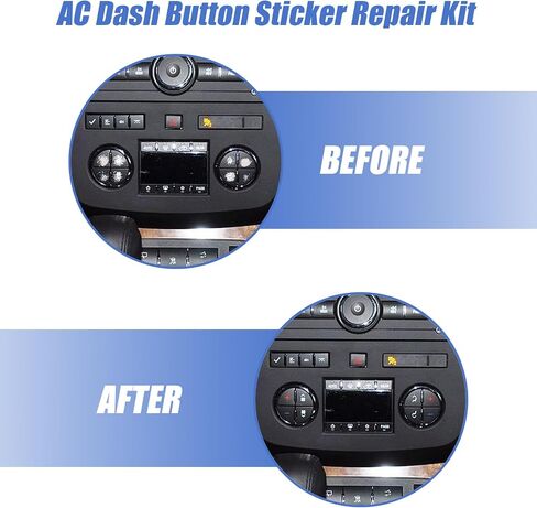 SecosAutoparts AC Panel Decals & Radio Button Repair Decal Set AC Controls AC Dash Button Sticker Repair Kit Compatible with GM Compatible with Chevy Silverado Compatible with Buick Dash Accent in Saudi Arabia