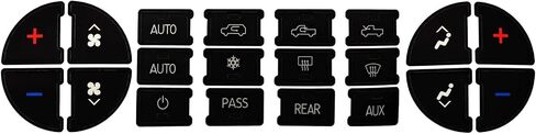 SecosAutoparts AC Panel Decals & Radio Button Repair Decal Set AC Controls AC Dash Button Sticker Repair Kit Compatible with GM Compatible with Chevy Silverado Compatible with Buick Dash Accent in Saudi Arabia