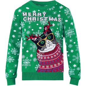 Funnycokid Kids Ugly Christmas Sweater Boys Girls Xmas Holiday Party Pullover Tops 3-12 Years