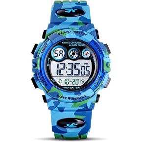 GOLDEN HOUR Watches for Kids Digital Sport Waterproof Boys Girls Watch Outdoor 12/24 H Alarm EL Backlight Stopwatch Military Child Wristwatch Ages 3-15 in Saudi Arabia