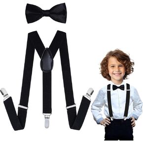 Bow Ties for Boys,Suspenders for Boys,Toddler Suspenders,Kids Bow Tie,Boys Suspenders and Bow Tie Set