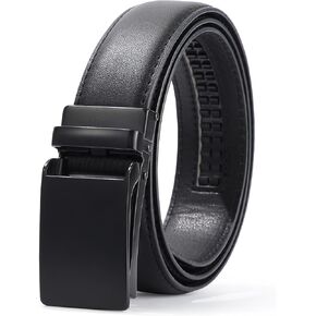 AWAYTR Boys Dress Ratchet Belt - Kid Leather Belt with Metal Buckle Adjuestable Belt for Youth Teen Boys