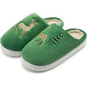 Kids Christmas Slippers,Santa Hat Smile Face Slippers,Soft Warm Cotton Bedroom Reindeer Slippers House Girls Boys Memory Foam Slippers Cozy Fluffy Fall Winter Home Slippers